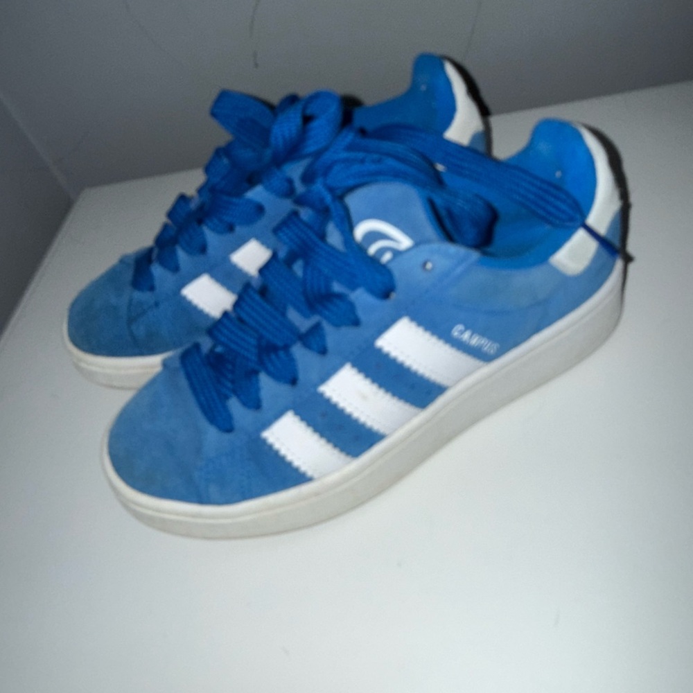 Campus Adidas blue youth sneakers size 4